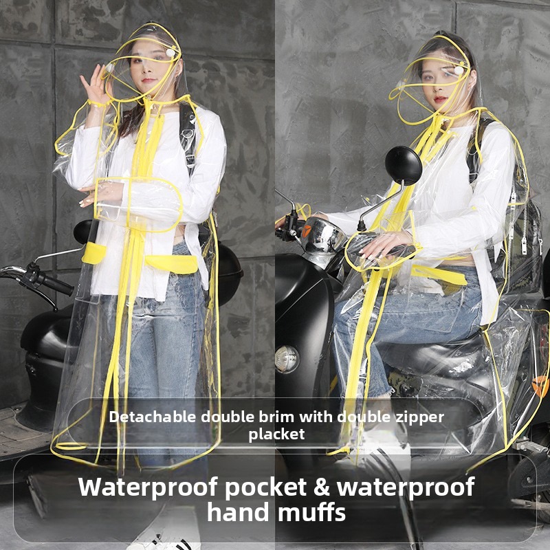Transparent EVA Rain Poncho Ho - огляд і ціна Cycling Commute In Rain