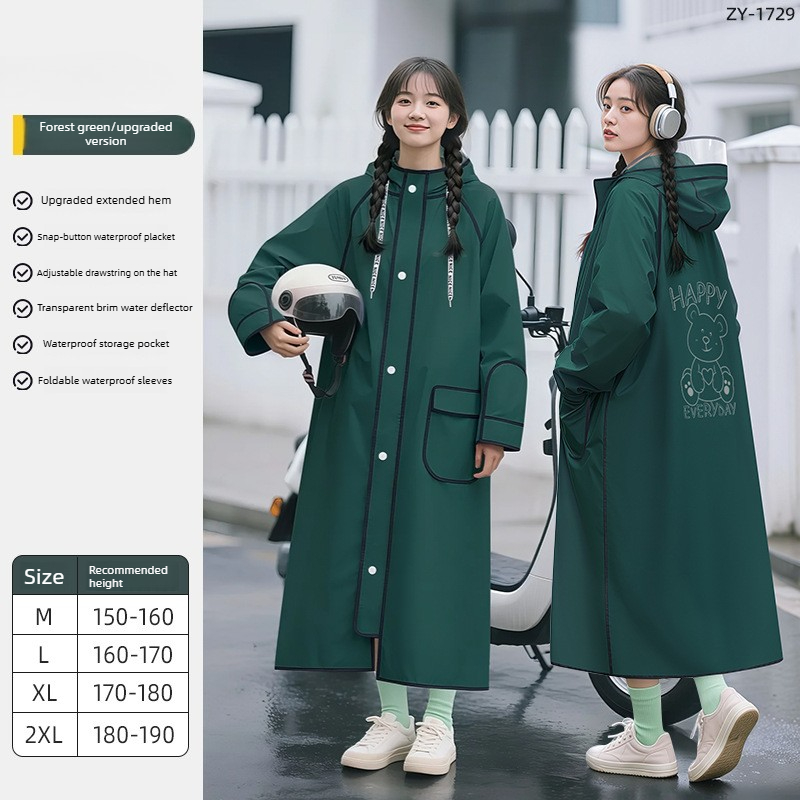 Full Body EVA Waterproof Rain  - огляд і ціна Cycling Commute In Rain