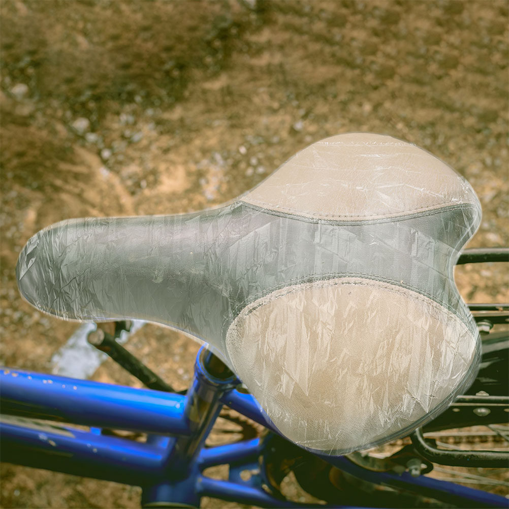 100Pcs Waterproof Saddle Cover - огляд і ціна Cycling Commute In Rain