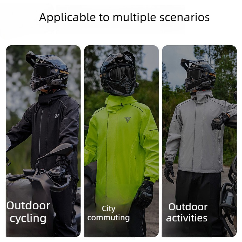 Motorcycle Rain Suit Waterproo - огляд і ціна Cycling Commute In Rain