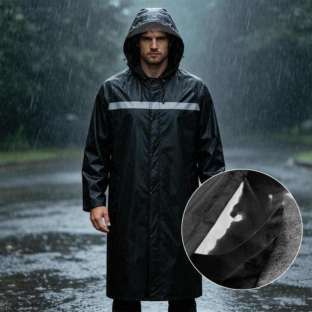 Waterproof Hooded Rain Poncho, - огляд і ціна Cycling Commute In Rain