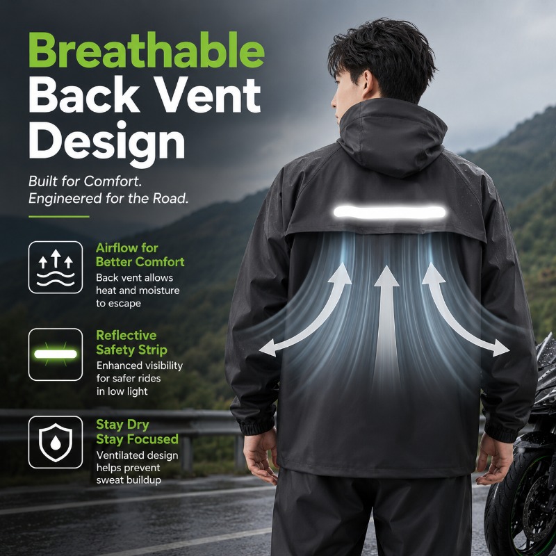 Unisex 2-Piece Waterproof Cycl - огляд і ціна Cycling Commute In Rain